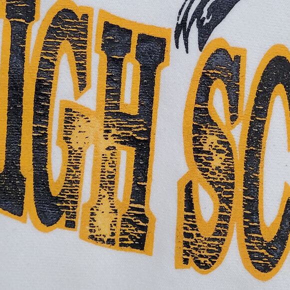 Vintage Burnsville High School Sweatshirt Large 23x25 USA Made 70s 80s - Picture 4 of 16